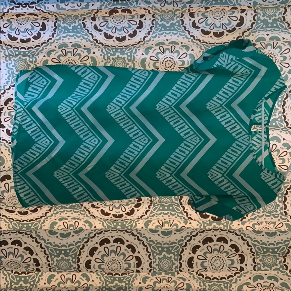 Chevron Green Boutique Dress